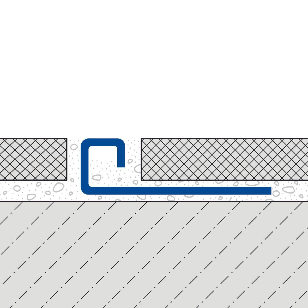 Profilé de finition DURAL SQUARELINE acier inoxydable (V2A/304) brossé avec film de protection 7mm 250cm