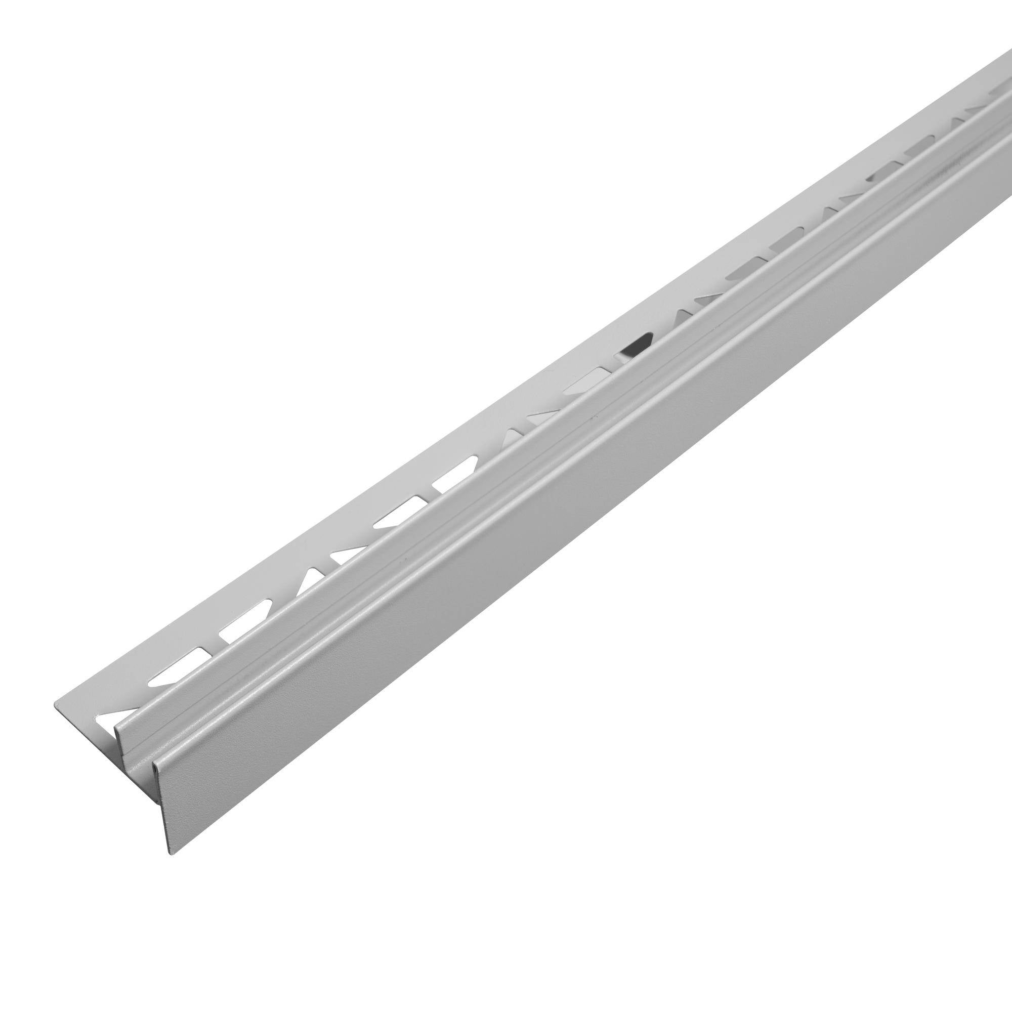 DURAL verloopwig voor glashouder rechts SHOWER-GK GLAS FLOOR RVS (V2A/304) structuur gecoat betongrijs RAL 0006500 19mm 148cm