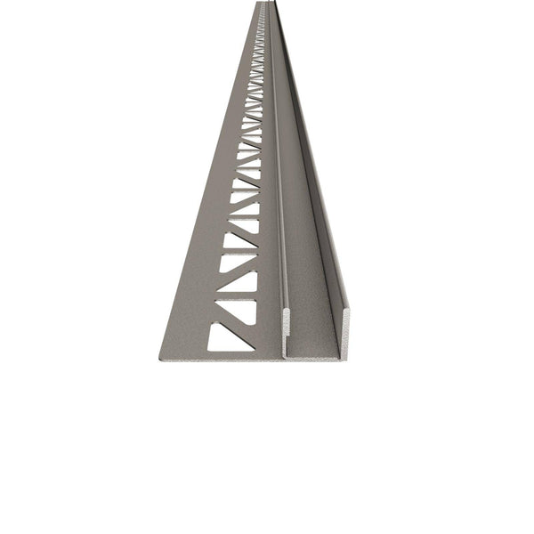 Wandprofil zur Glasaufnahme SHOWER-GK GLAS WALL Edelstahl (V2A/304) sand RAL 0808005 strukturbeschichtet 19mm 220cm