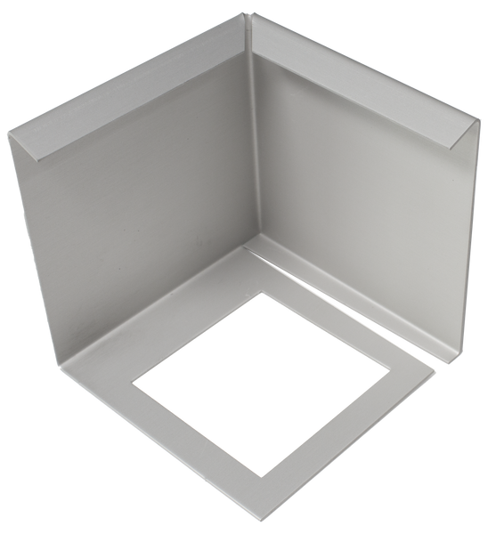 Eckstück DURABAL BW Aluminium eloxiert silber 55mm 80mm