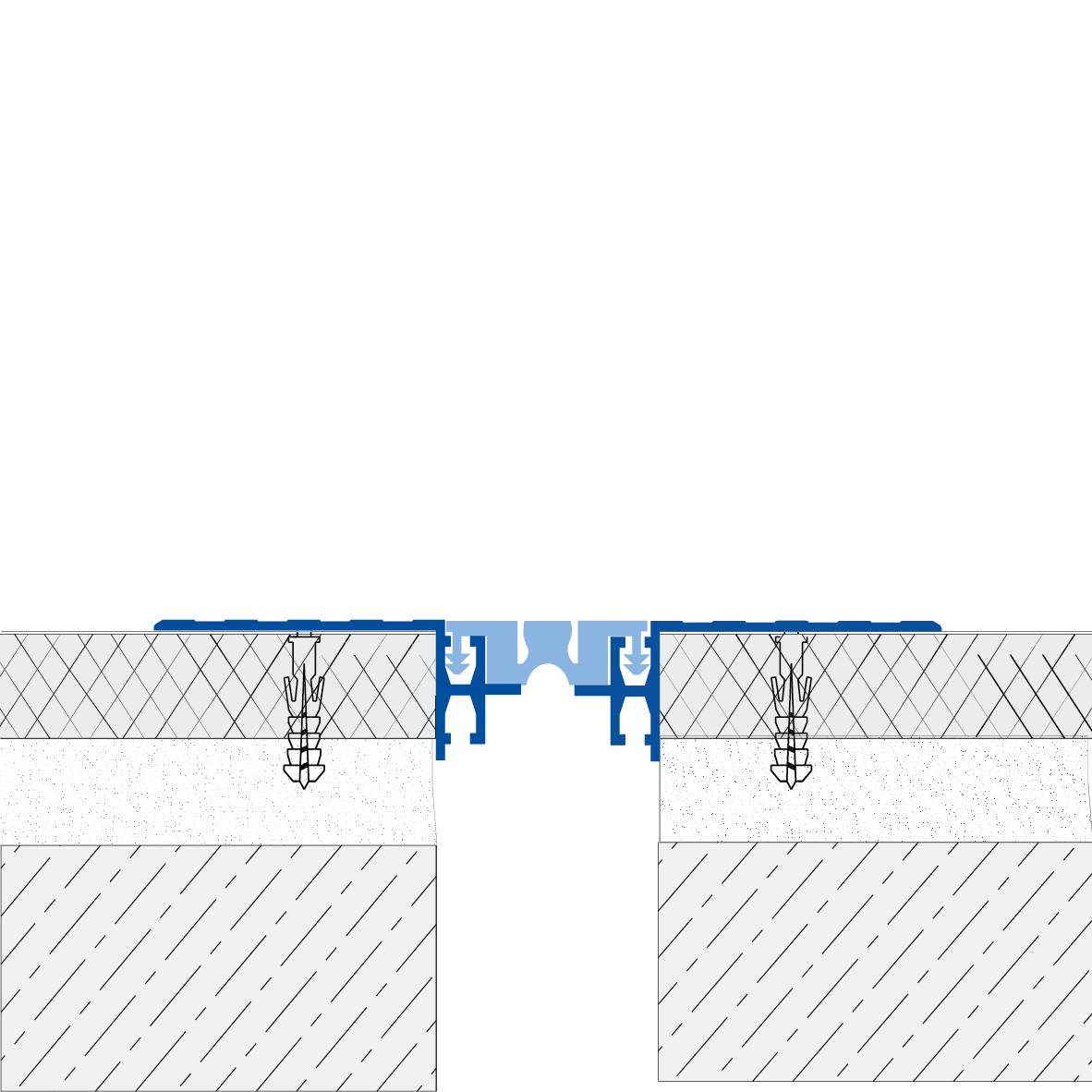 DURAL dilatatie- en bewegingsvoegprofiel DURAFLEX SD aluminium 24mm 300cm