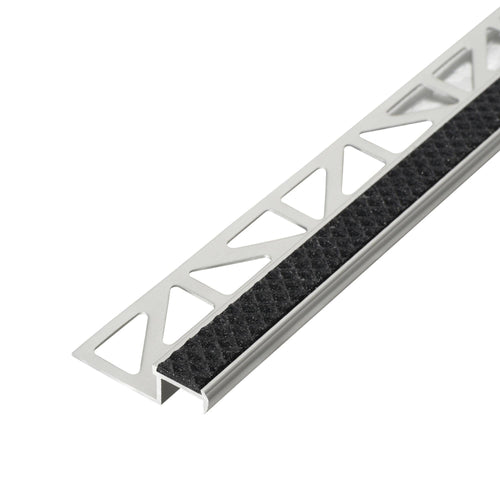 DURAL Treppenstufenprofil mit Einlage 13 mm DIAMONDSTEP Aluminium eloxiert neutral black 11mm 250cm