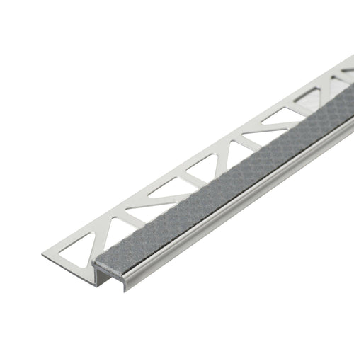 DURAL traptredeprofiel met inzetstuk 13 mm DIAMONDSTEP aluminium geanodiseerd middengrijs 11mm 250cm