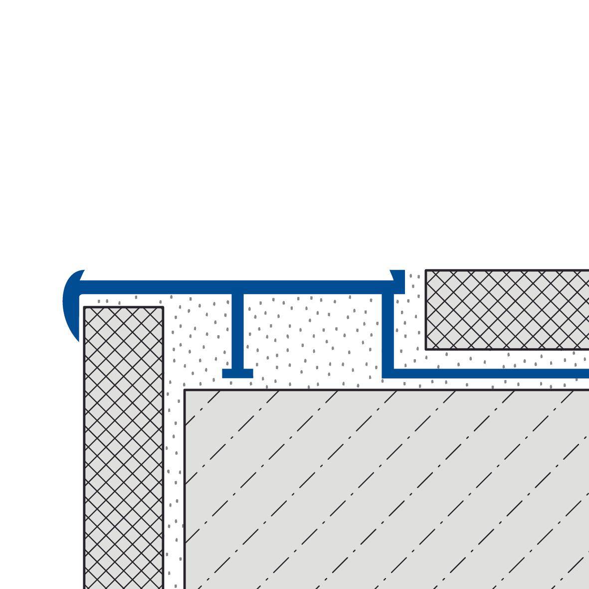 DURAL stair tread profile for insert 37 mm DIAMONDSTEP aluminium anodised silver 9mm 250cm