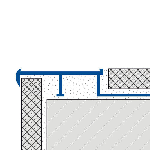 DURAL Treppenstufenprofil für Einlage 37 mm DIAMONDSTEP Aluminium eloxiert silber 9mm 250cm