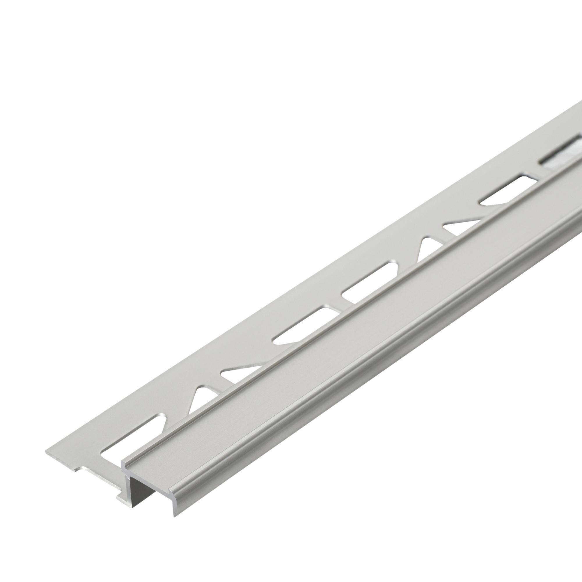 DURAL Treppenstufenprofil für Einlage 13 mm DIAMONDSTEP Aluminium eloxiert silber 11mm 250cm