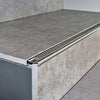 DURAL stair tread profile with insert 13 mm DIAMONDSTEP stainless steel (V2A/304) rich brown 11mm 250cm