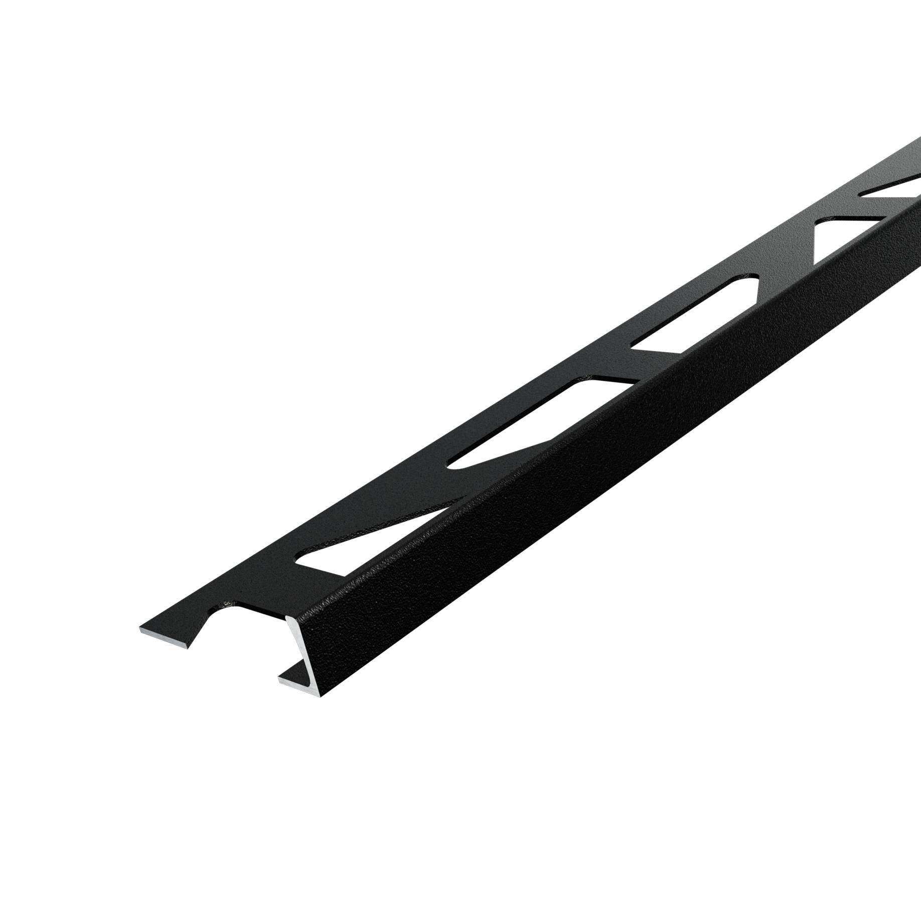 DURAL angle profile DUROSOL aluminum powder-coated black matt RAL 9011 12.5mm 300cm