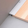 DURAL eindprofiel met extra brede steunpoot DUOFLOOR BORDER aluminium geanodiseerd zilver 6mm 270cm