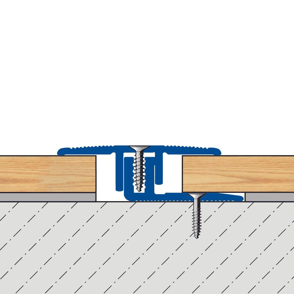 DURAL Übergangsprofil DUOFLOOR EXPANSION PVC silber eloxiert 6mm 100cm