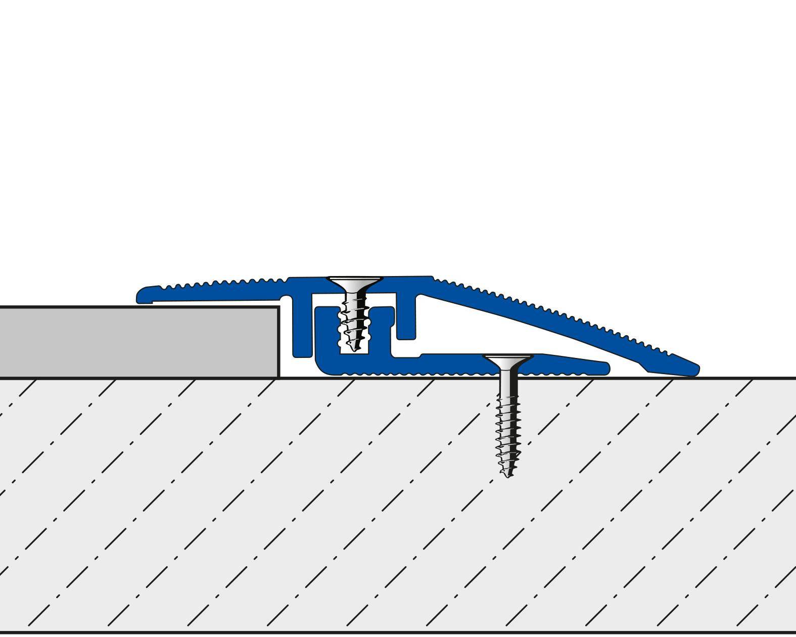 DURAL adjustment profile DUOFLOOR LVT FINISH aluminum anodized silver 3.5mm 100cm