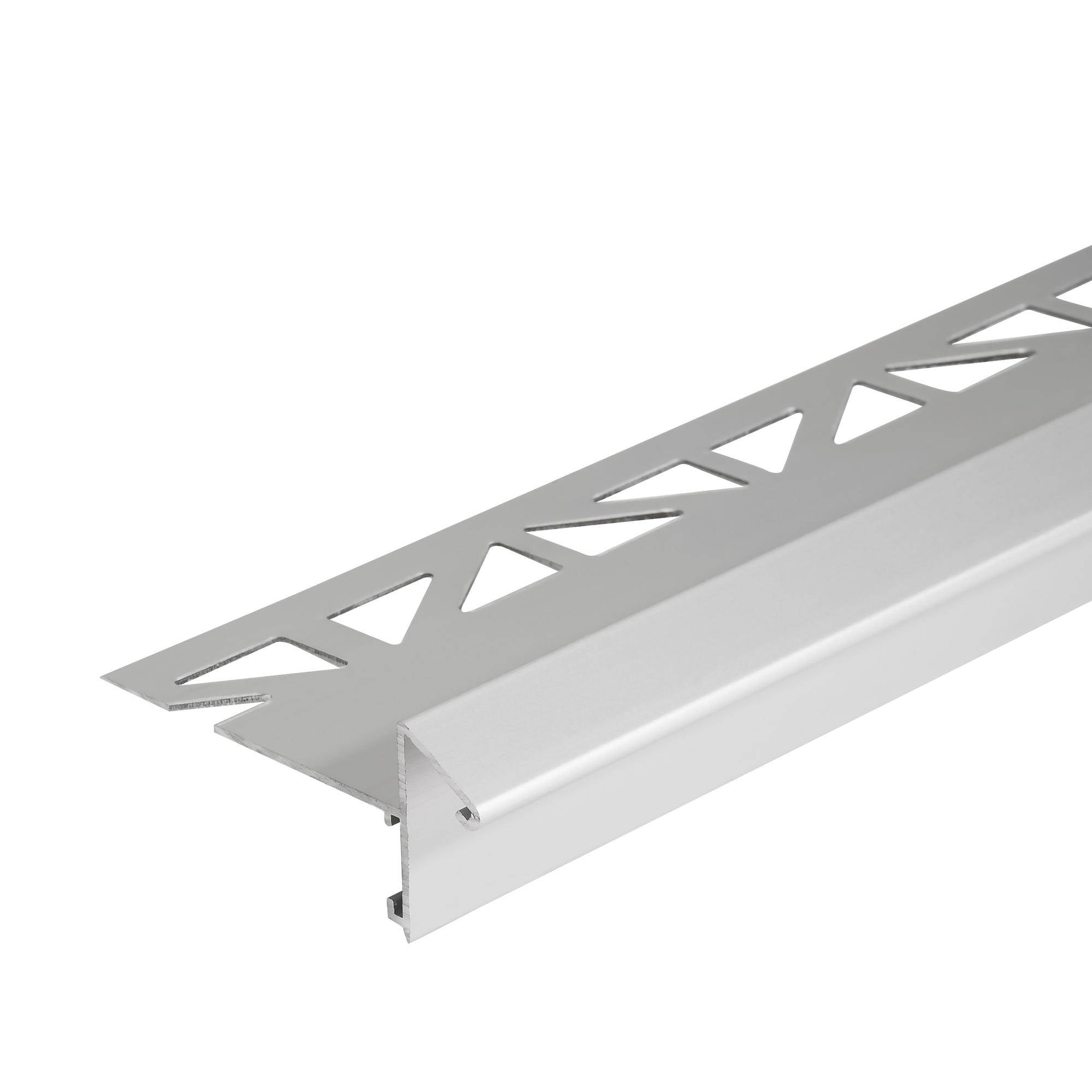 DURAL balcony angle profile undrilled DURABAL BK aluminum anodized silver 9mm 300cm