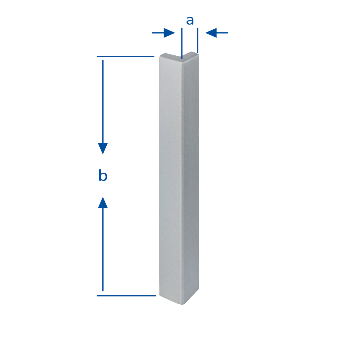 Außenecke DURABAL BO Aluminium pulverbeschichtet platingrau RAL 7036 120mm 8mm