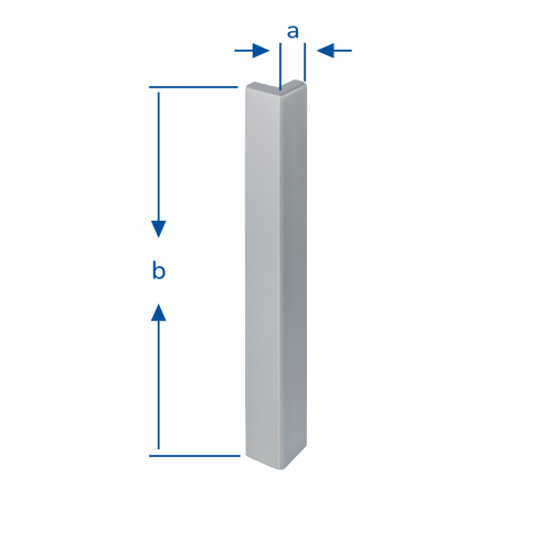 Außenecke DURABAL BO Aluminium pulverbeschichtet platingrau RAL 7036 120mm 8mm