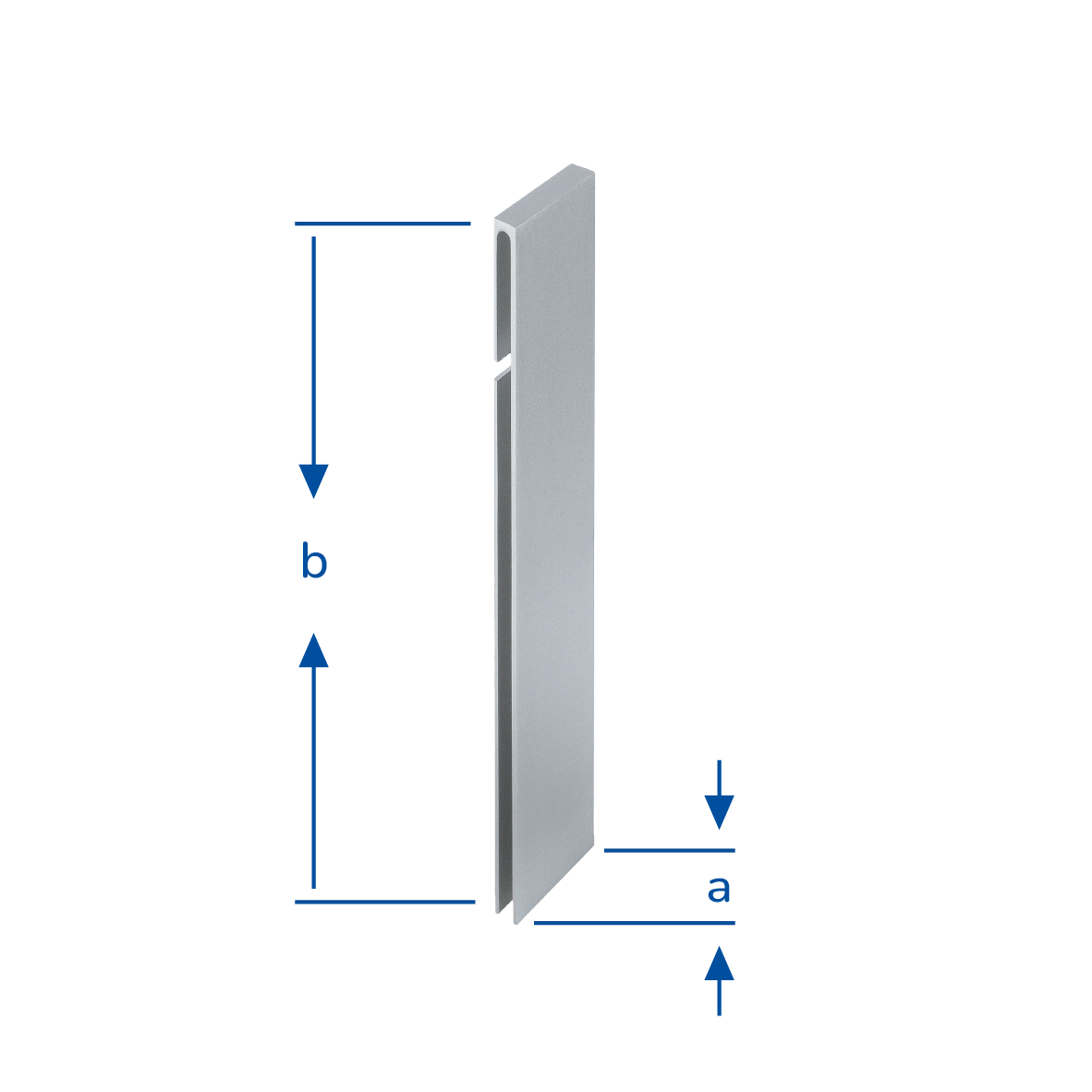 DURAL inside corner DURABAL BO aluminium powder-coated platinum grey RAL 7036 100mm