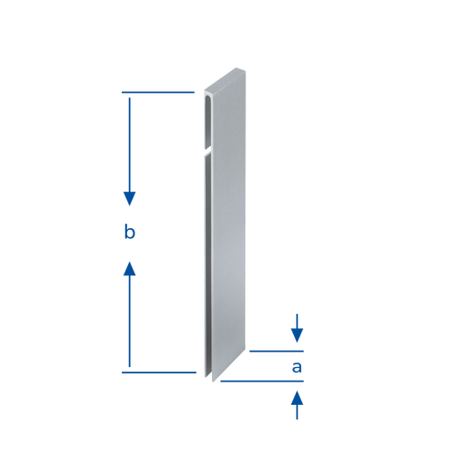 DURAL inside corner DURABAL BO aluminium powder-coated platinum grey RAL 7036 100mm