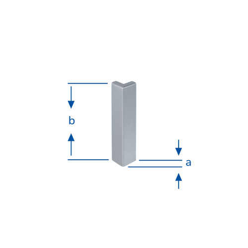 DURAL outside corner DURABAL BO aluminium anodised silver 60mm 8mm