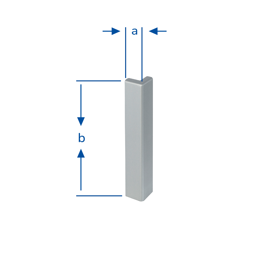 Außenecke DURABAL BO Aluminium pulverbeschichtet anthrazit RAL 7016 60mm 8mm