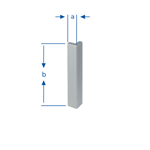 Außenecke DURABAL BO Aluminium pulverbeschichtet anthrazit RAL 7016 60mm 8mm