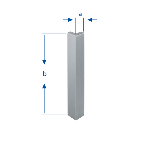 Außenecke DURABAL BO Aluminium pulverbeschichtet platingrau RAL 7036 80mm 8mm