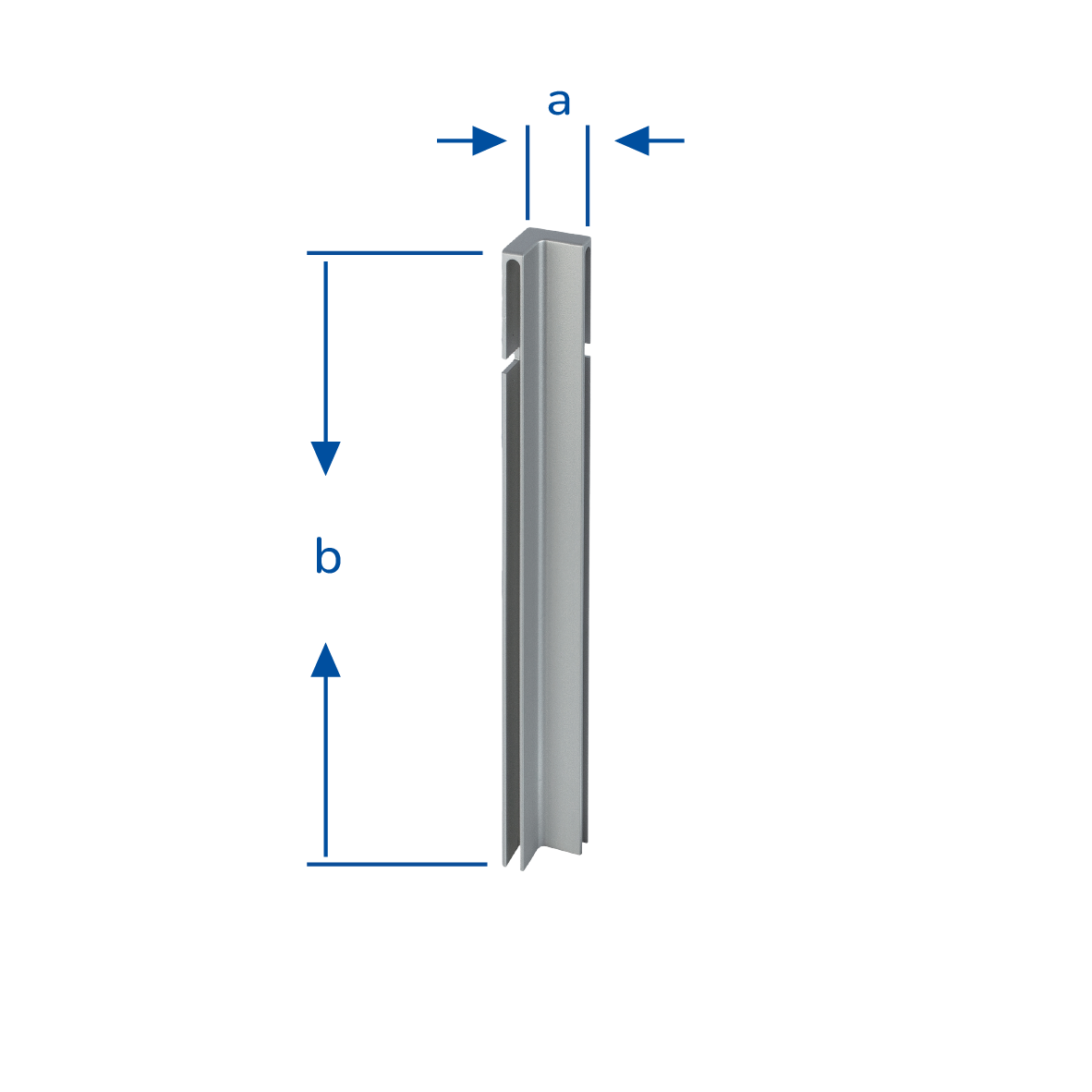Innenecke DURABAL BO Aluminium pulverbeschichtet anthrazit RAL 7016 80mm 12mm