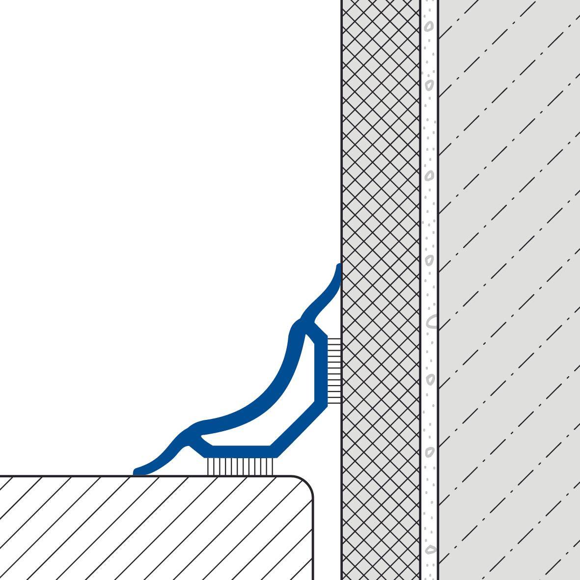 DURAL sanitary profile DURACOVE ZK PVC white 3mm 183cm