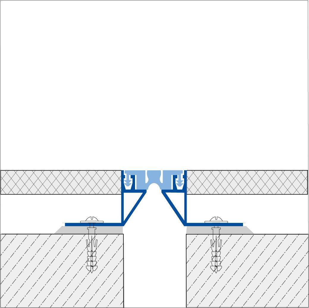 DURAL expansion and movement joint profile DURAFLEX BP Aluminium 35mm 300cm