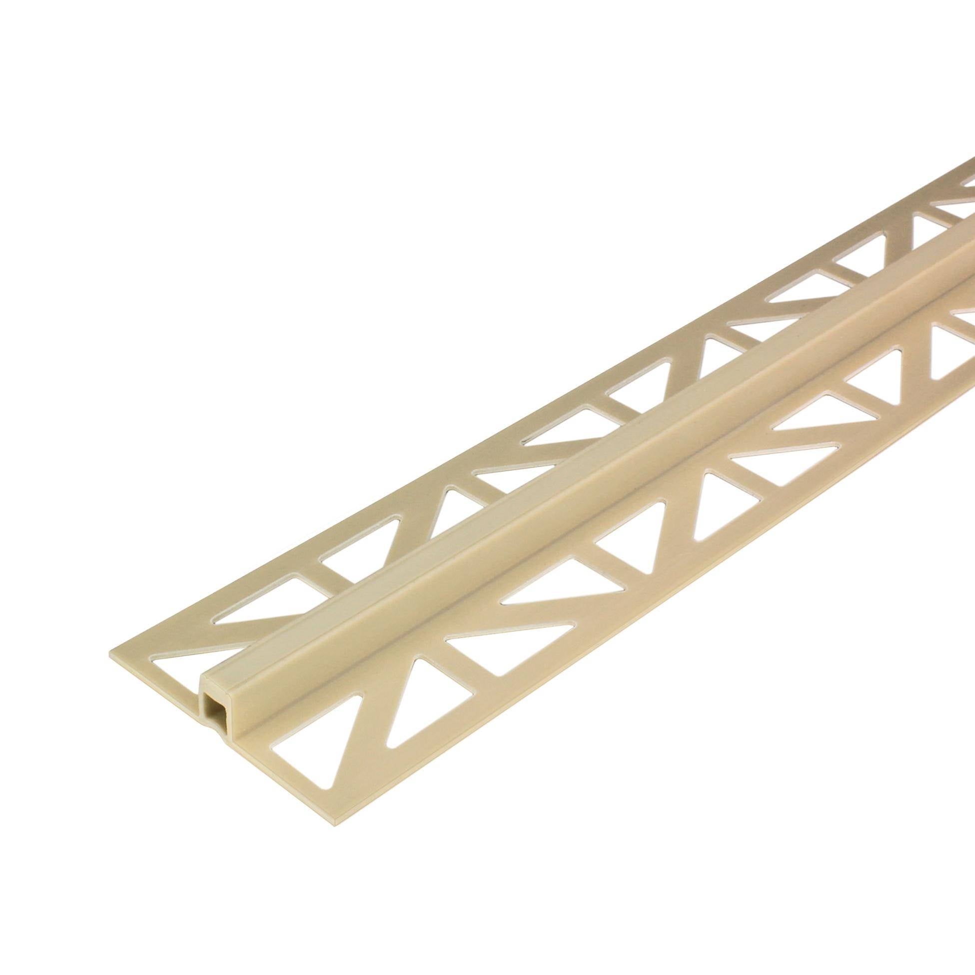 DURAL expansion and movement joint profile wide perforated legs DURAFLEX PVC PVC beige 10mm 250cm