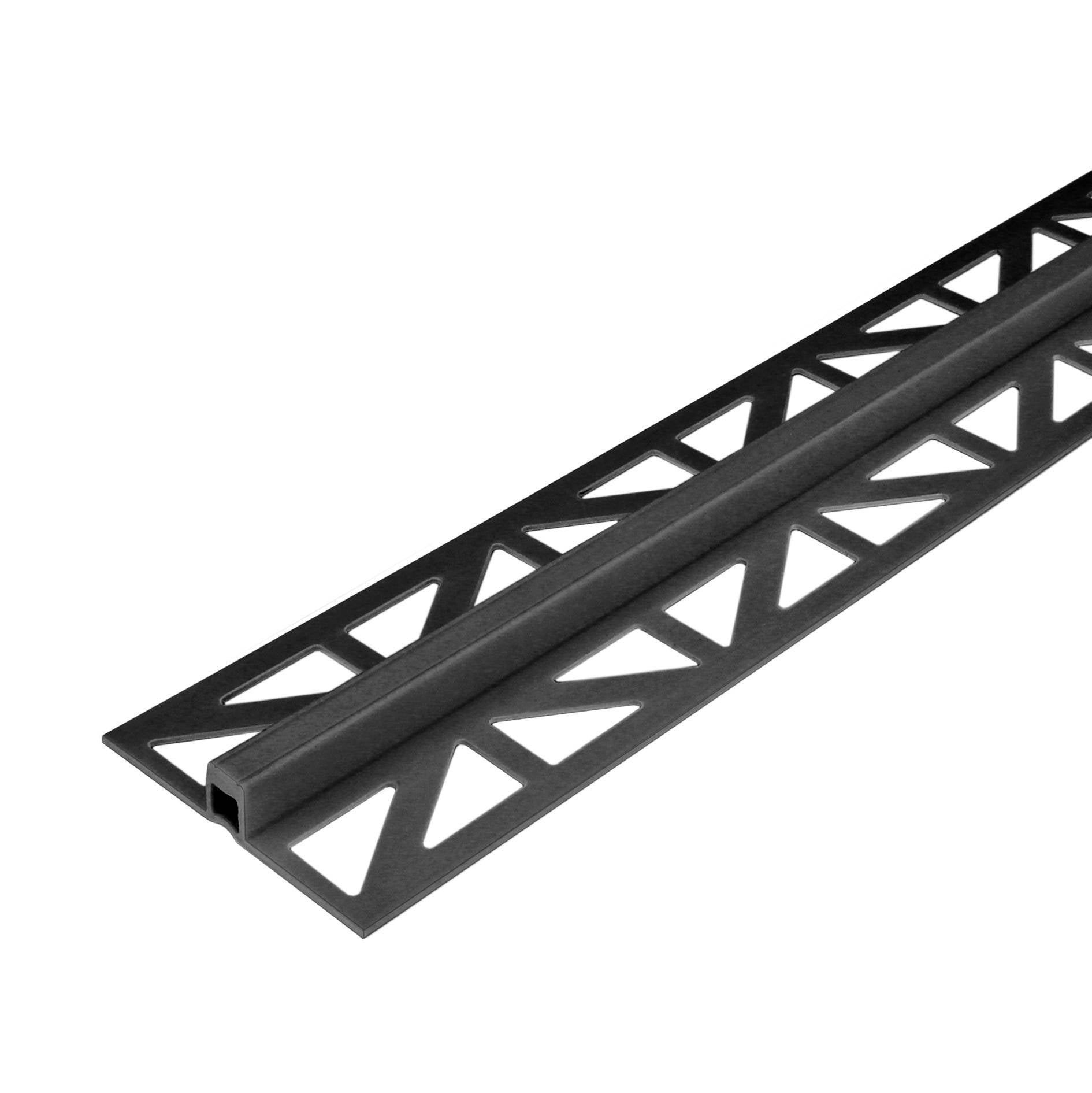 DURAL expansion and movement joint profile wide perforated legs DURAFLEX PVC PVC black 6mm 250cm