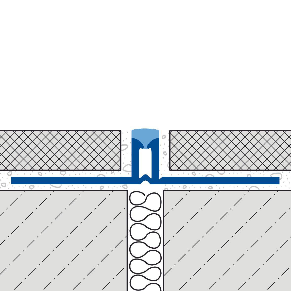 DURAL expansion and movement joint profile DURAFLEX PVC PVC grey 8mm 250cm