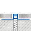 DURAL expansion and movement joint profile wide perforated legs DURAFLEX PVC PVC grey 8mm 250cm