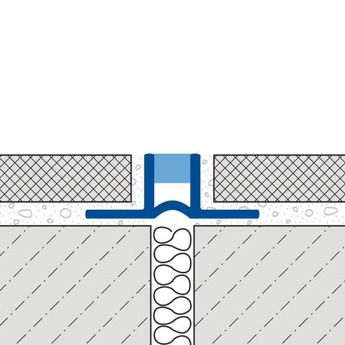 DURAL expansion and movement joint profile DURAFLEX PVC PVC grey 10mm 250cm