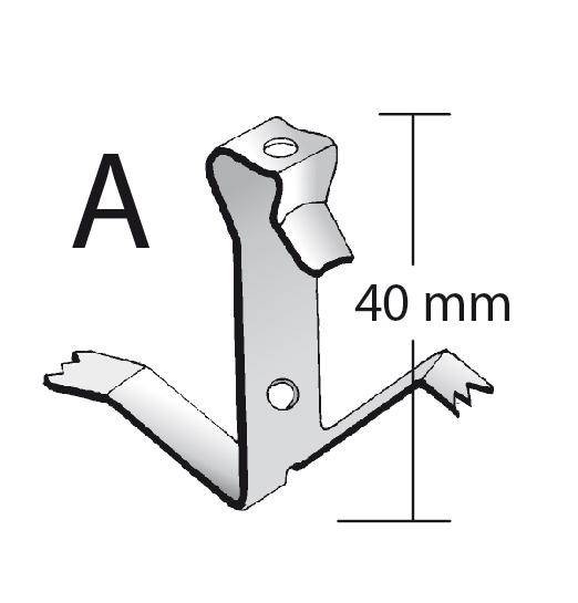 DURAL borgclip type A DURAFLEX KF RVS (V2A/304) natuurlijk zilver 40mm