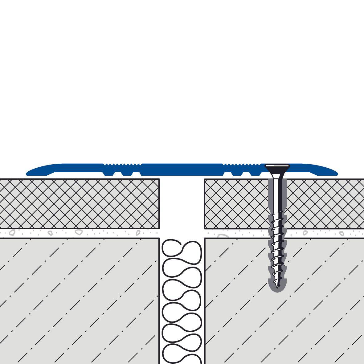 DURAL cover profile drilled on one side DURAFLEX KA aluminium natural silver 3.5mm 250cm