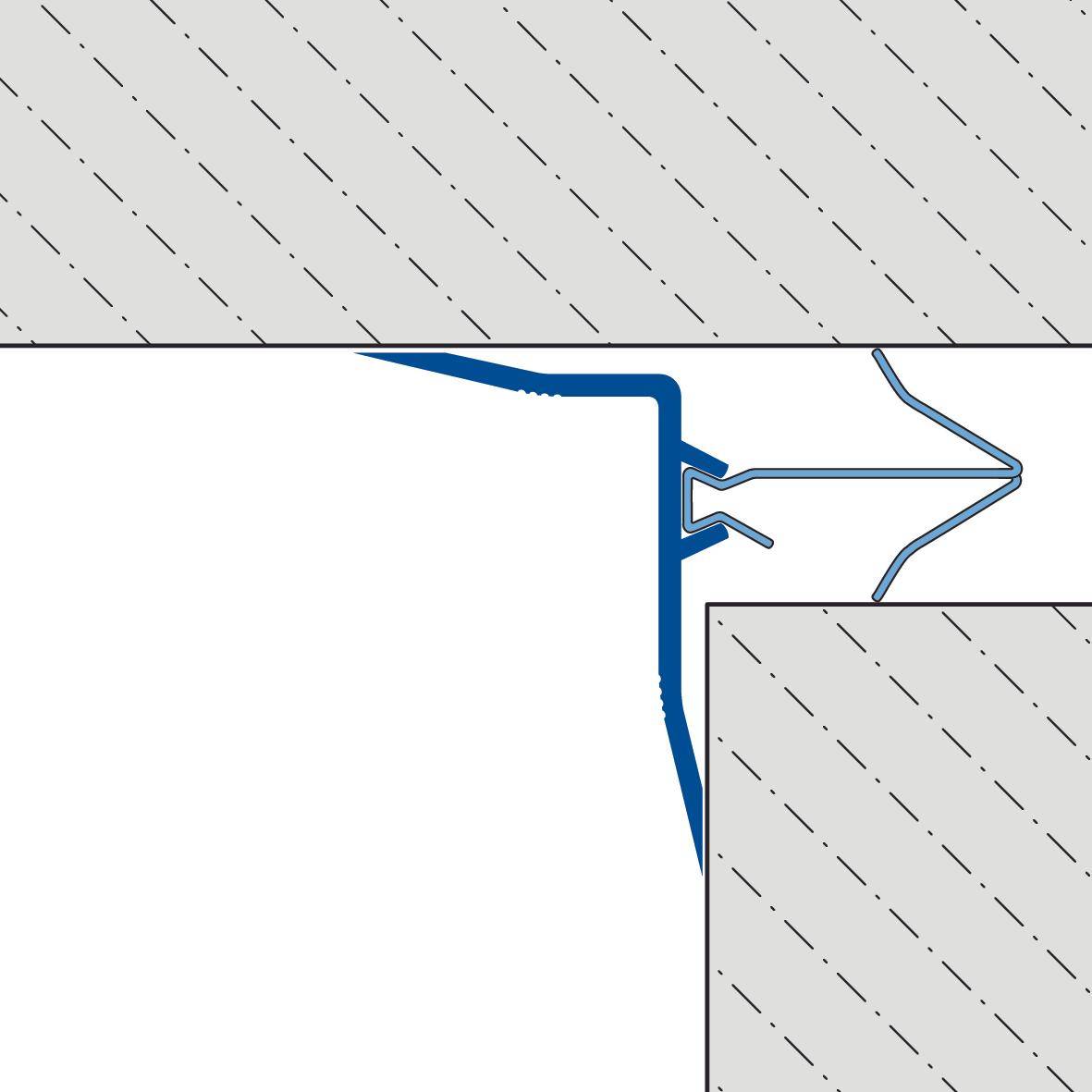 DURAL Eckausführung Abdeckprofil Eckausführung DURAFLEX KF Aluminium eloxiert silber 300mm 300cm