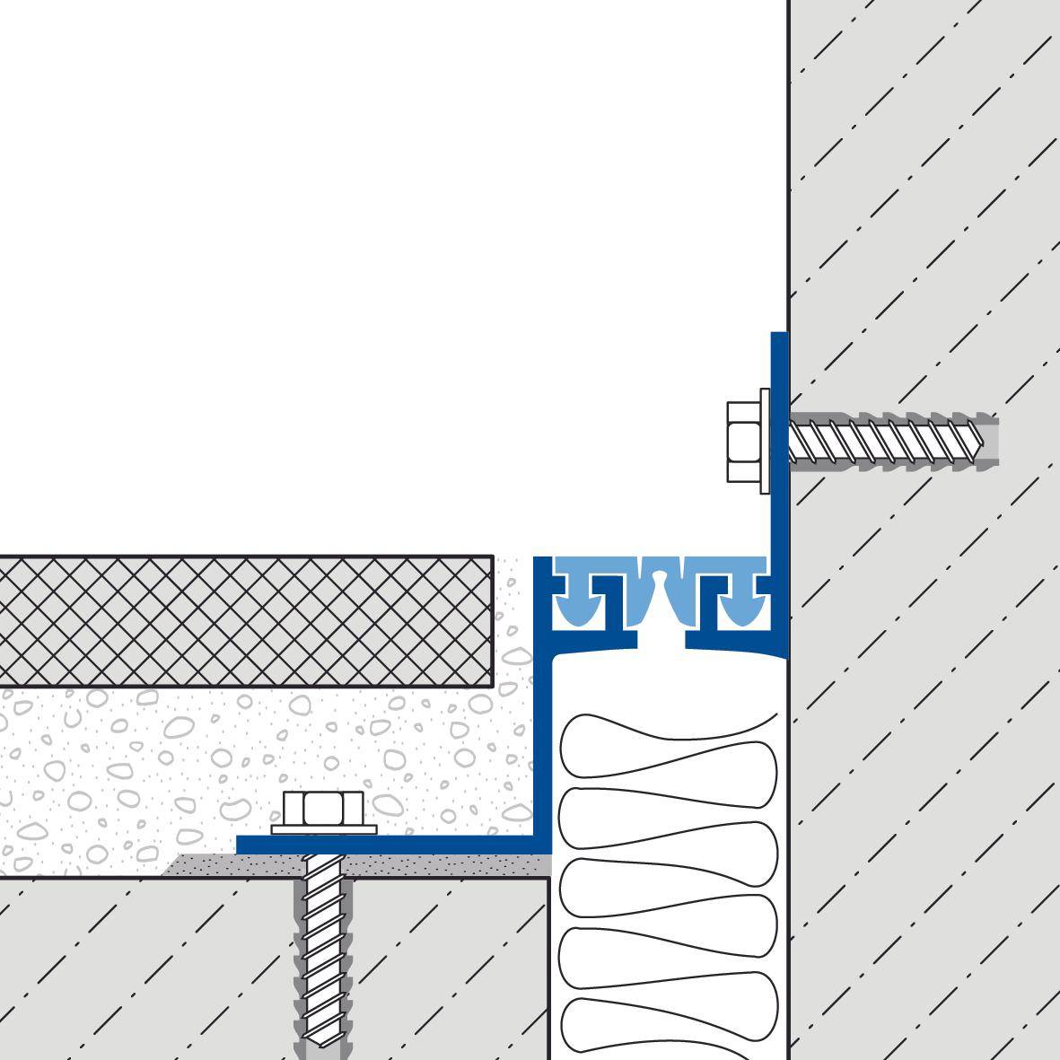 DURAL hoekversie dilatatievoegprofiel hoekversie DURAFLEX SB aluminium 35mm 250cm