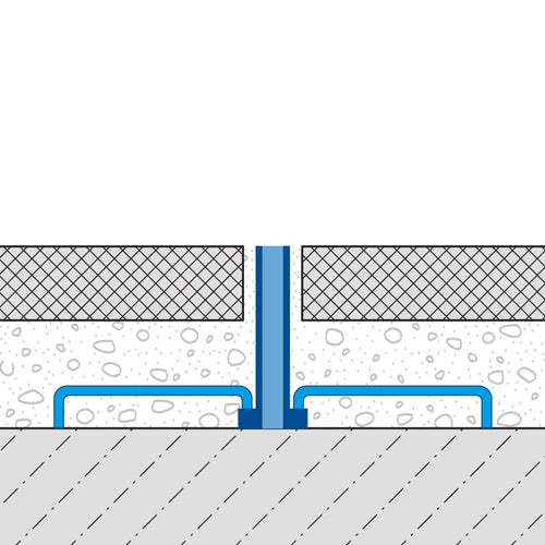 DURAL expansion and movement joint profile DURAFLEX TL aluminium grey 50mm 250cm