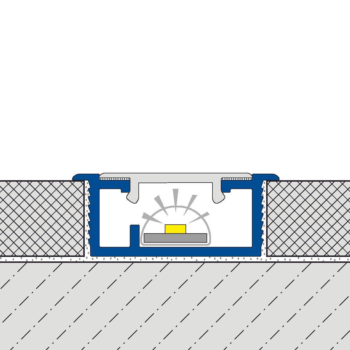 DURAL Listelliprofil DURALIS LED titan 9mm 250cm