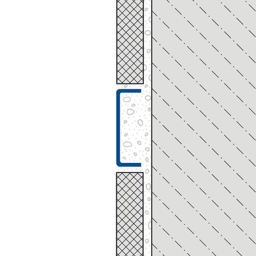 DURAL Listelli profiel DURALIS roestvrij staal (V2A/304) gepolijst met beschermfolie 6mm 250cm