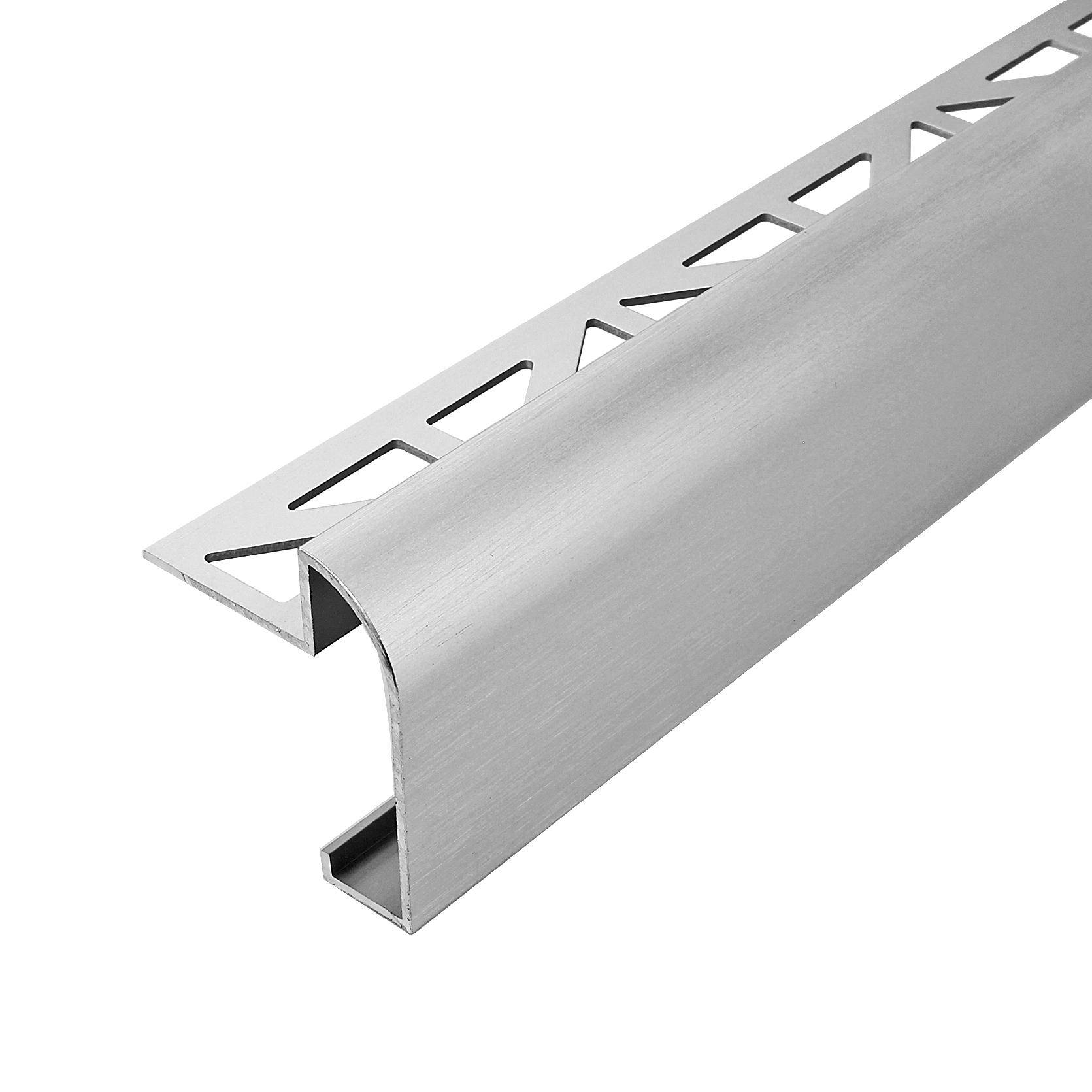 DURAL worktop profile DURASTEP DP aluminium silver fine grinding 11mm 250cm