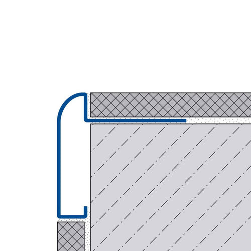 DURAL Profilé pour plan de travail DURASTEP DP Aluminium titane poli fin 11mm 300cm