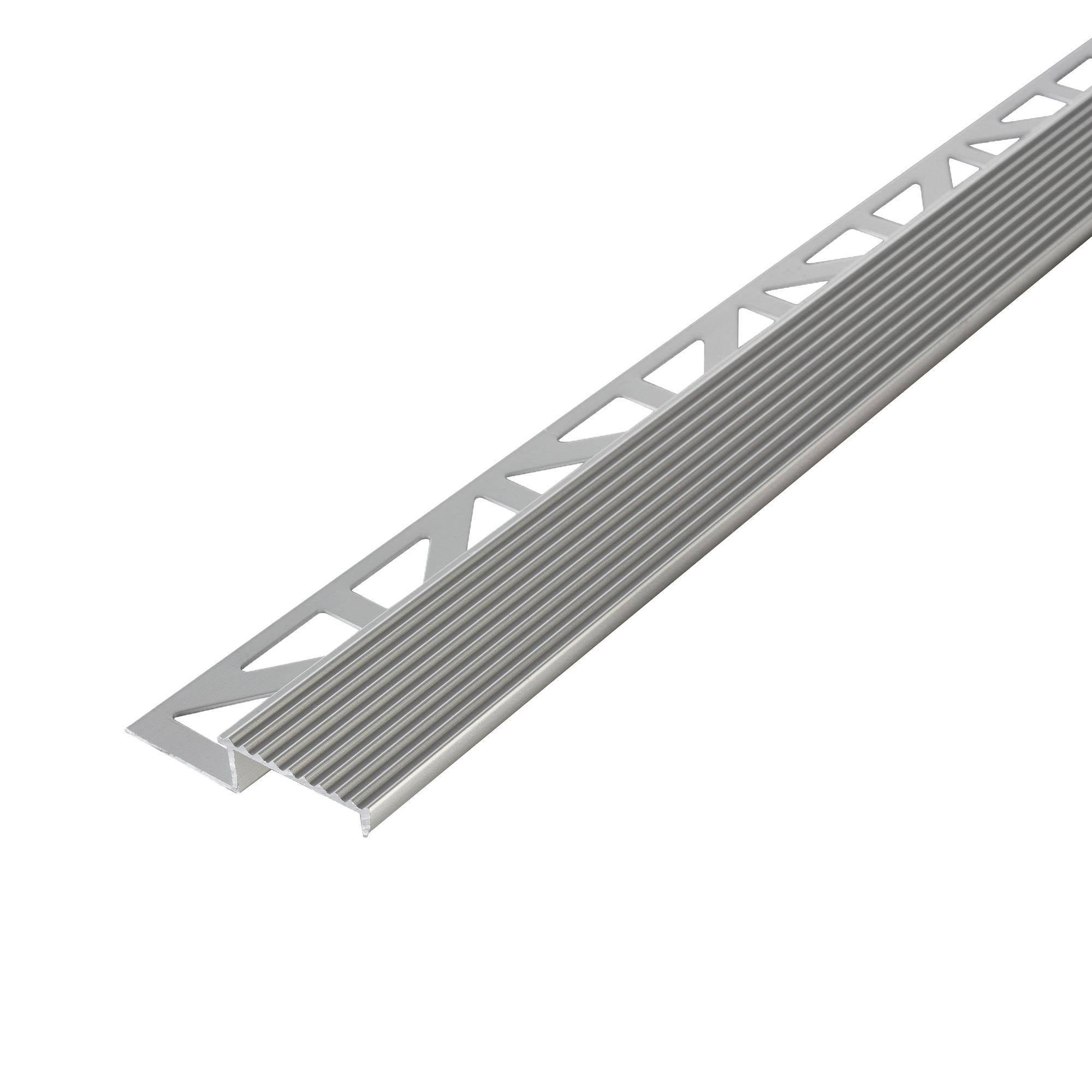 DURAL traptredeprofiel DURASTEP SOLID-L aluminium geanodiseerd zilver 11mm 300cm