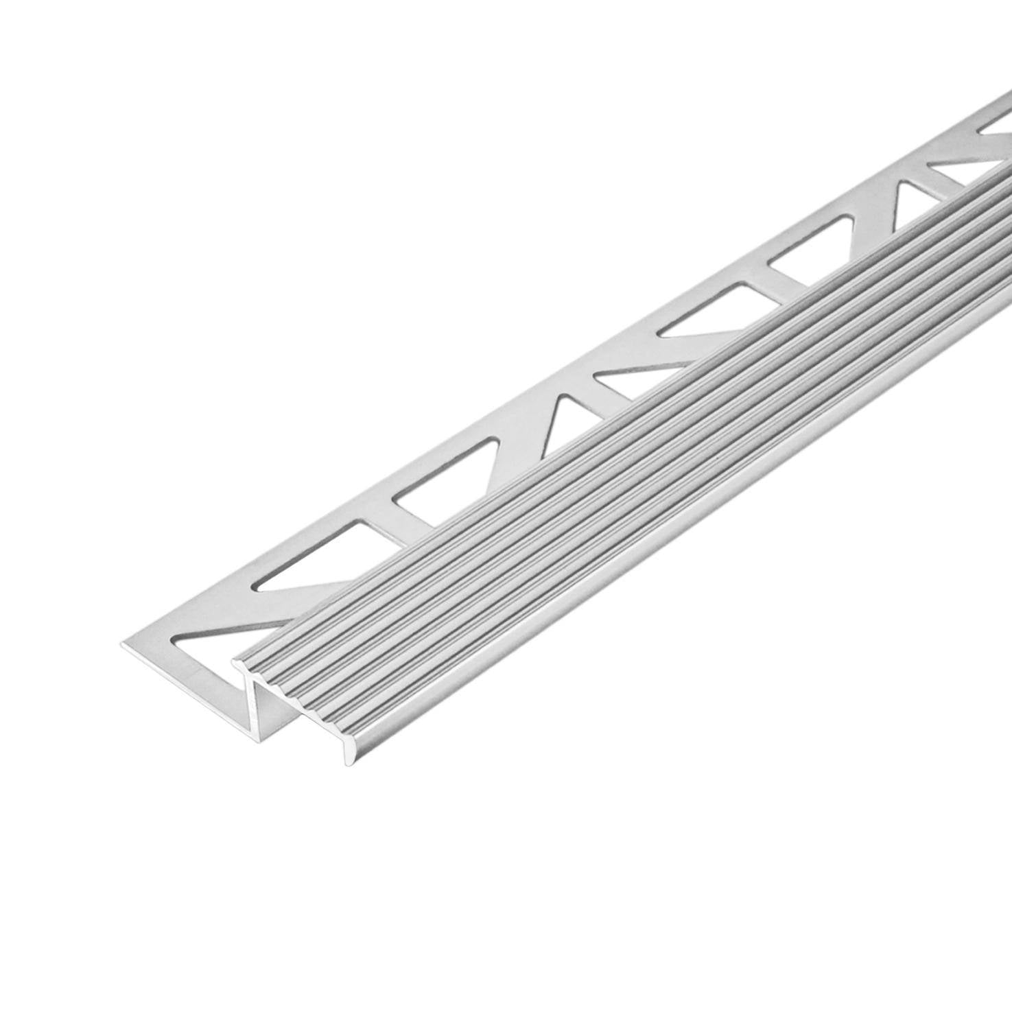 DURAL stair tread profile DURASTEP SOLID aluminium anodised silver 9mm 250cm