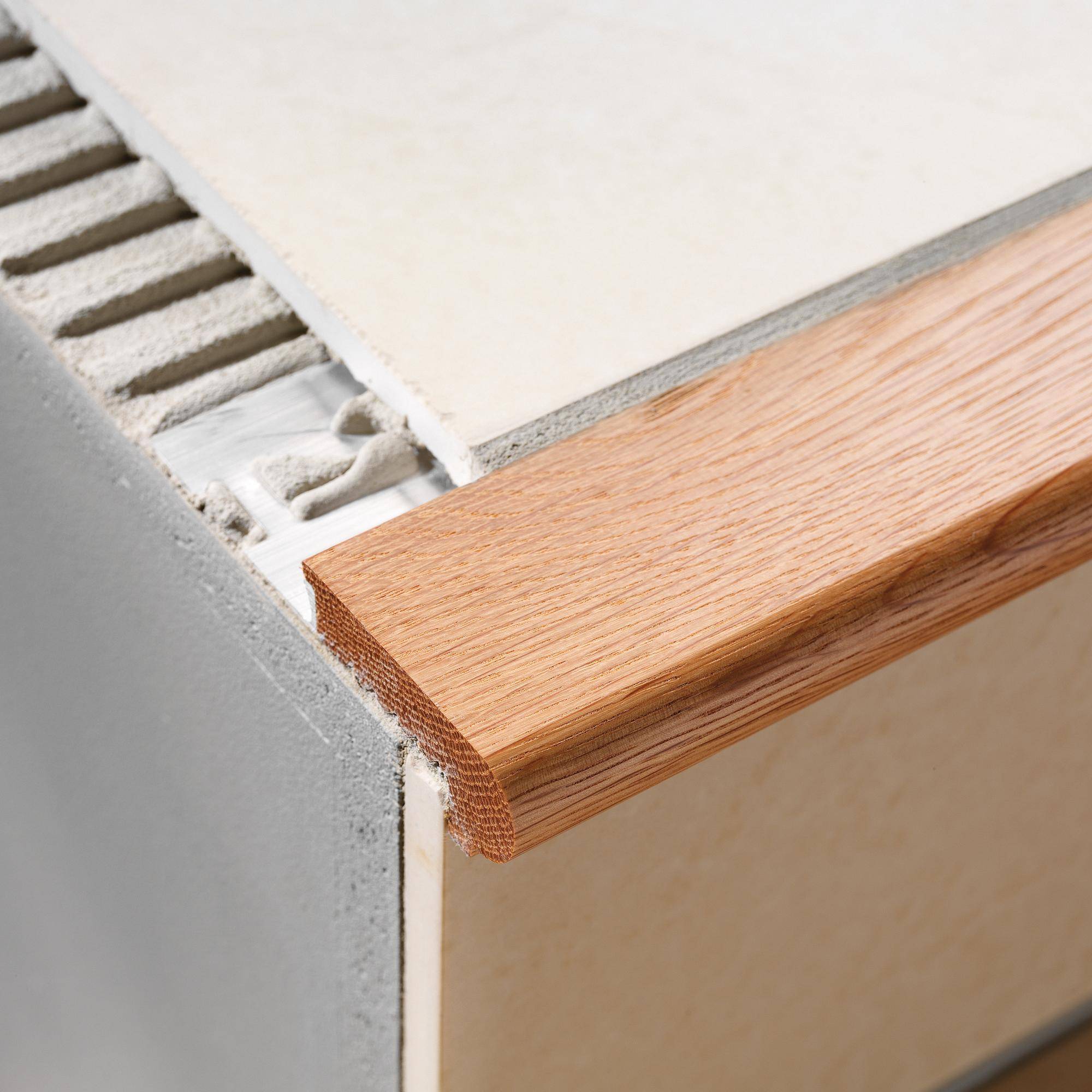 Treppenstufenprofil Provence DURASTEP WOOD Aluminium eiche glatt 13,5mm 250cm