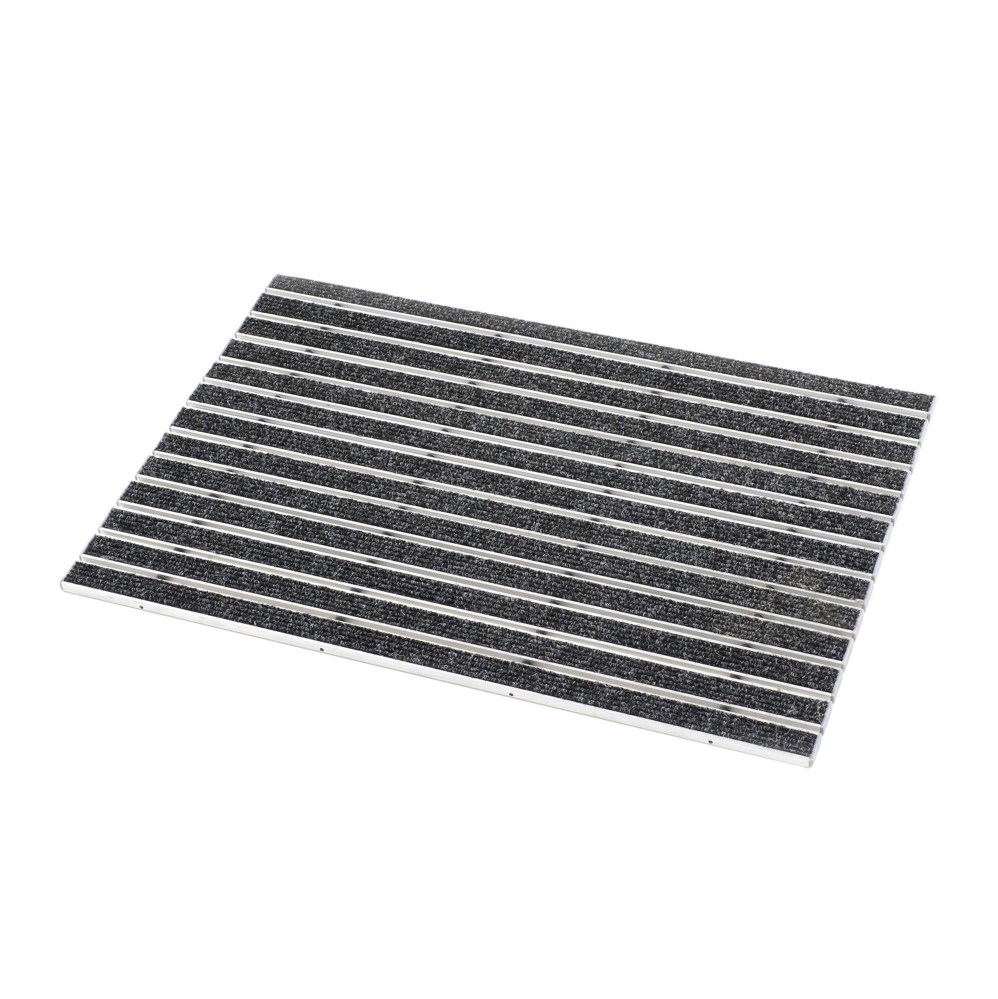 DURAL finished mats ribbed DURAWAY STANDARD aluminium black (33) 10mm 60