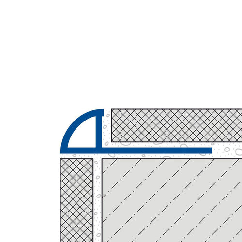 DURAL Viertelkreisprofil DURONDELL Aluminium strukturbeschichtet anthrazit 10mm 250cm