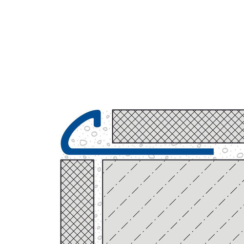 DURAL kwartcirkelprofiel DURONDELL roestvrij staal (V2A/304) zilver fijnslijpen met beschermfolie 6mm 300cm