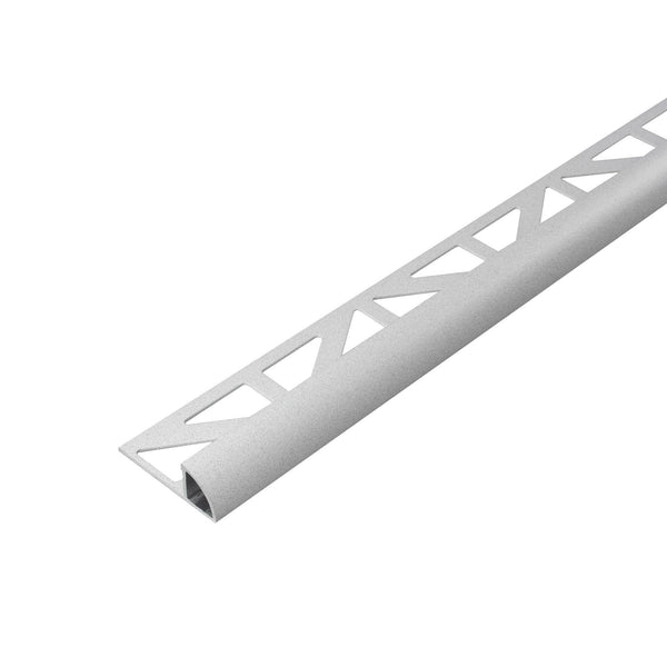 Viertelkreisprofil DURONDELL Aluminium pulverbeschichtet Salt and pepper weiß 10mm 250cm