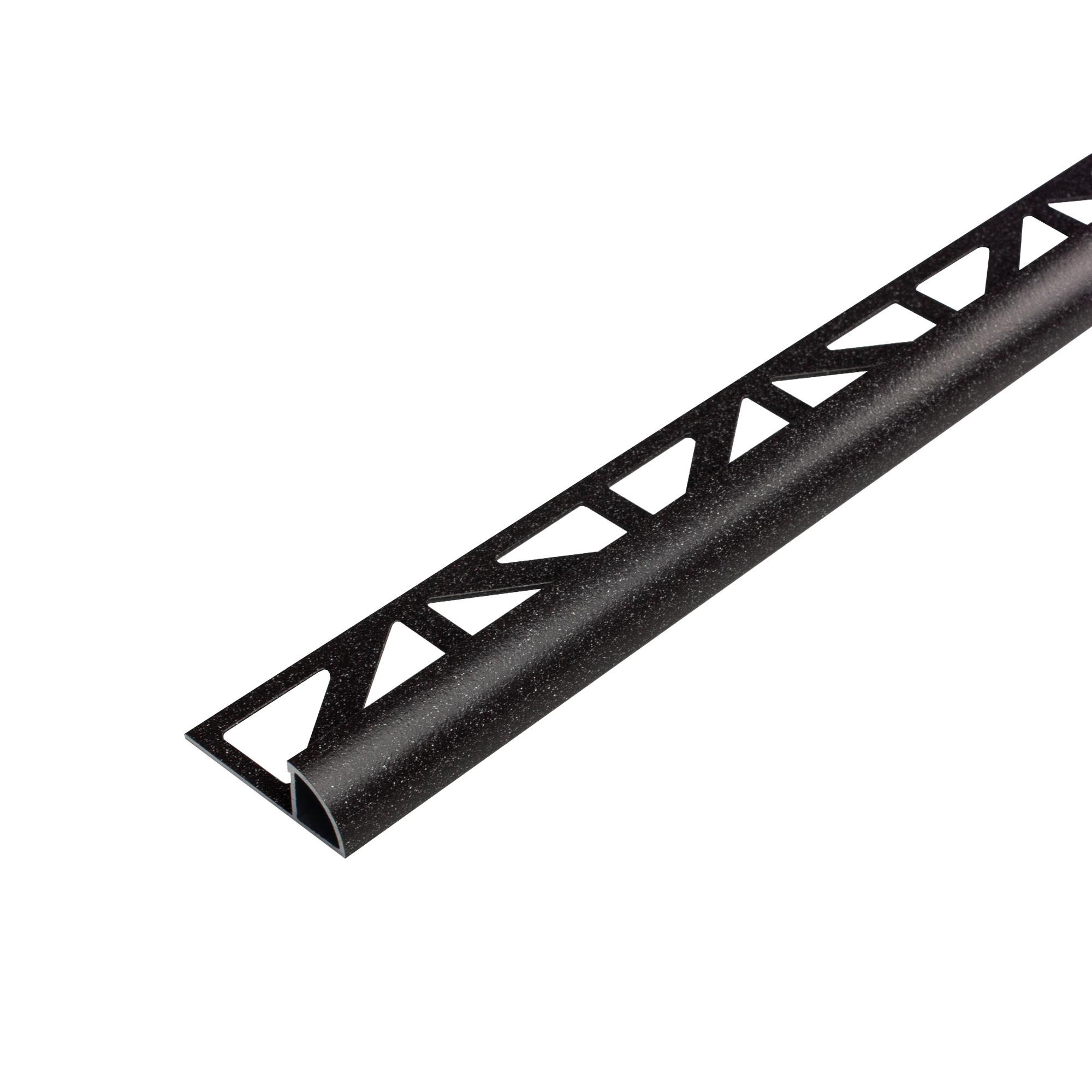 Viertelkreisprofil DURONDELL Aluminium pulverbeschichtet Salt and pepper schwarzbraun 12,5mm 250cm