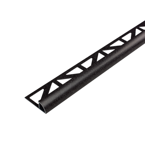 Viertelkreisprofil DURONDELL Aluminium pulverbeschichtet Salt and pepper schwarzbraun 12,5mm 250cm